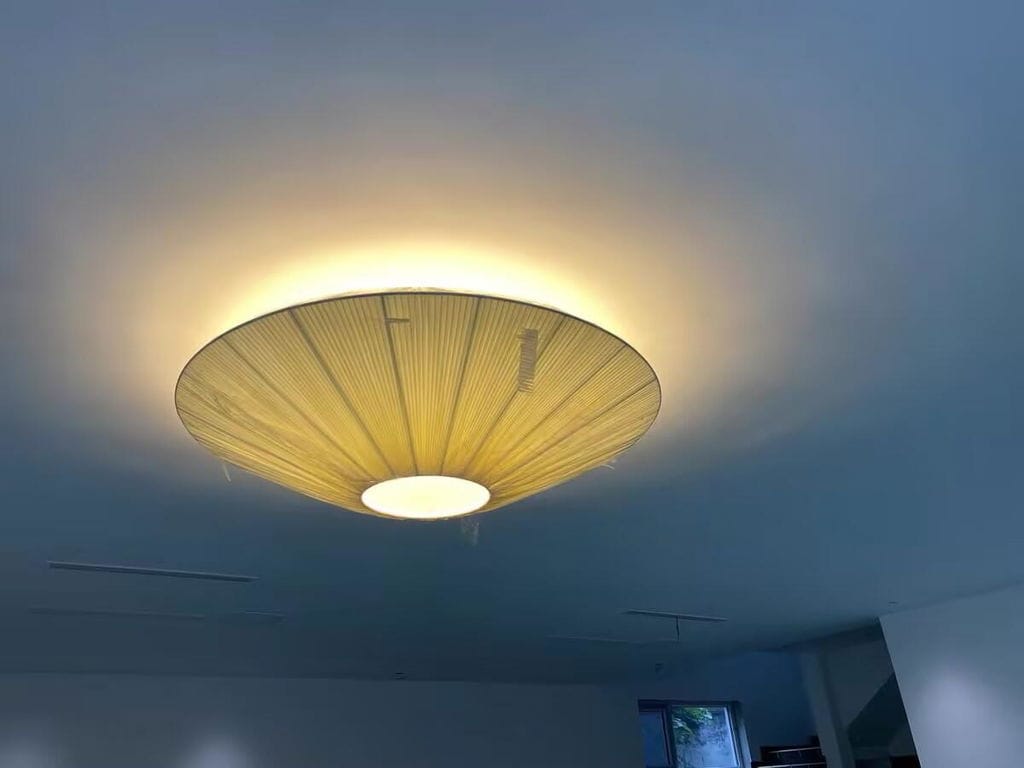 Customer photo review of Fabric Ceiling Light, Pleated Inverted Shade, 50 cm, Hardwired