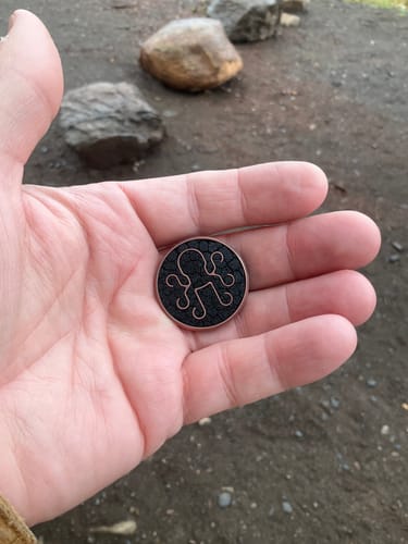 Customer photo review of BEDROCK - Copper Golf Ball Marker