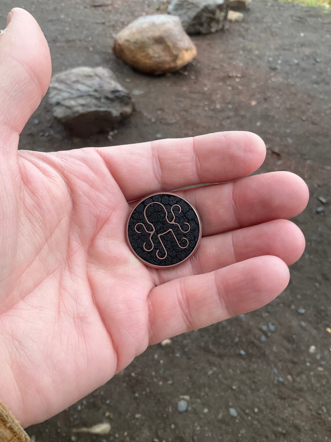 Customer photo review of BEDROCK - Copper Golf Ball Marker