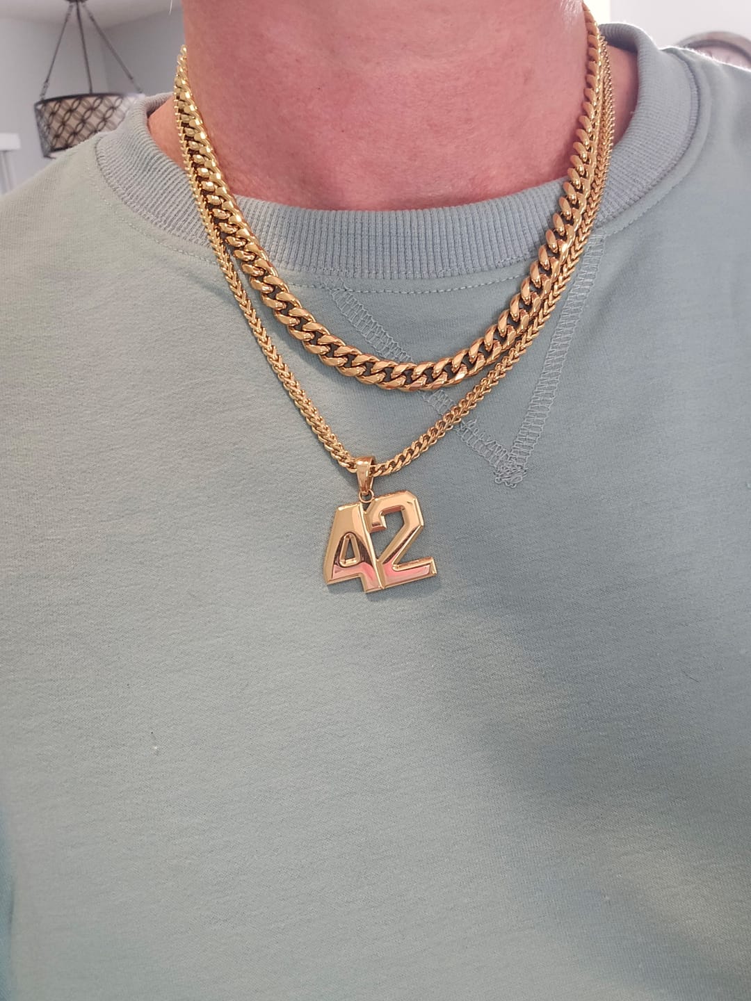 Customer photo review of Franco Chain (Gold)