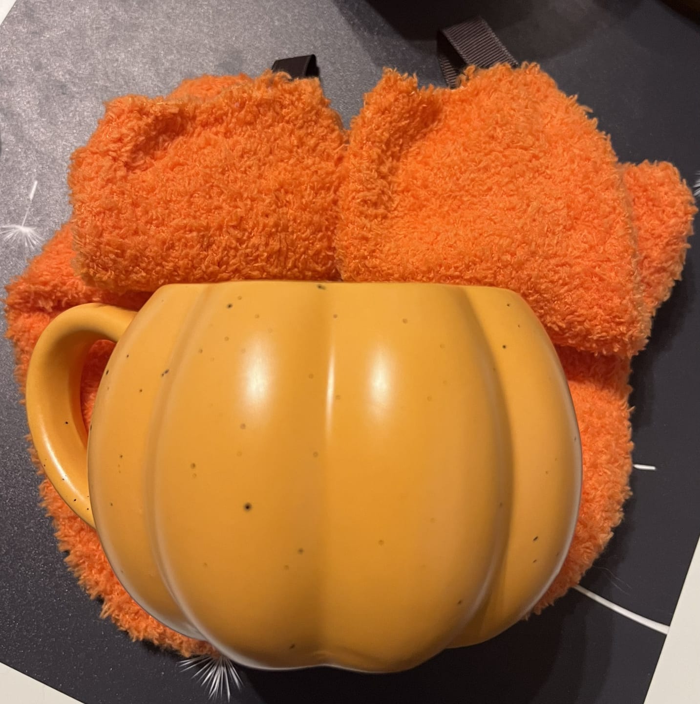 Customer photo review of Kürbis Tasse & Kuschelsocken – Herbstliches Geschenkset