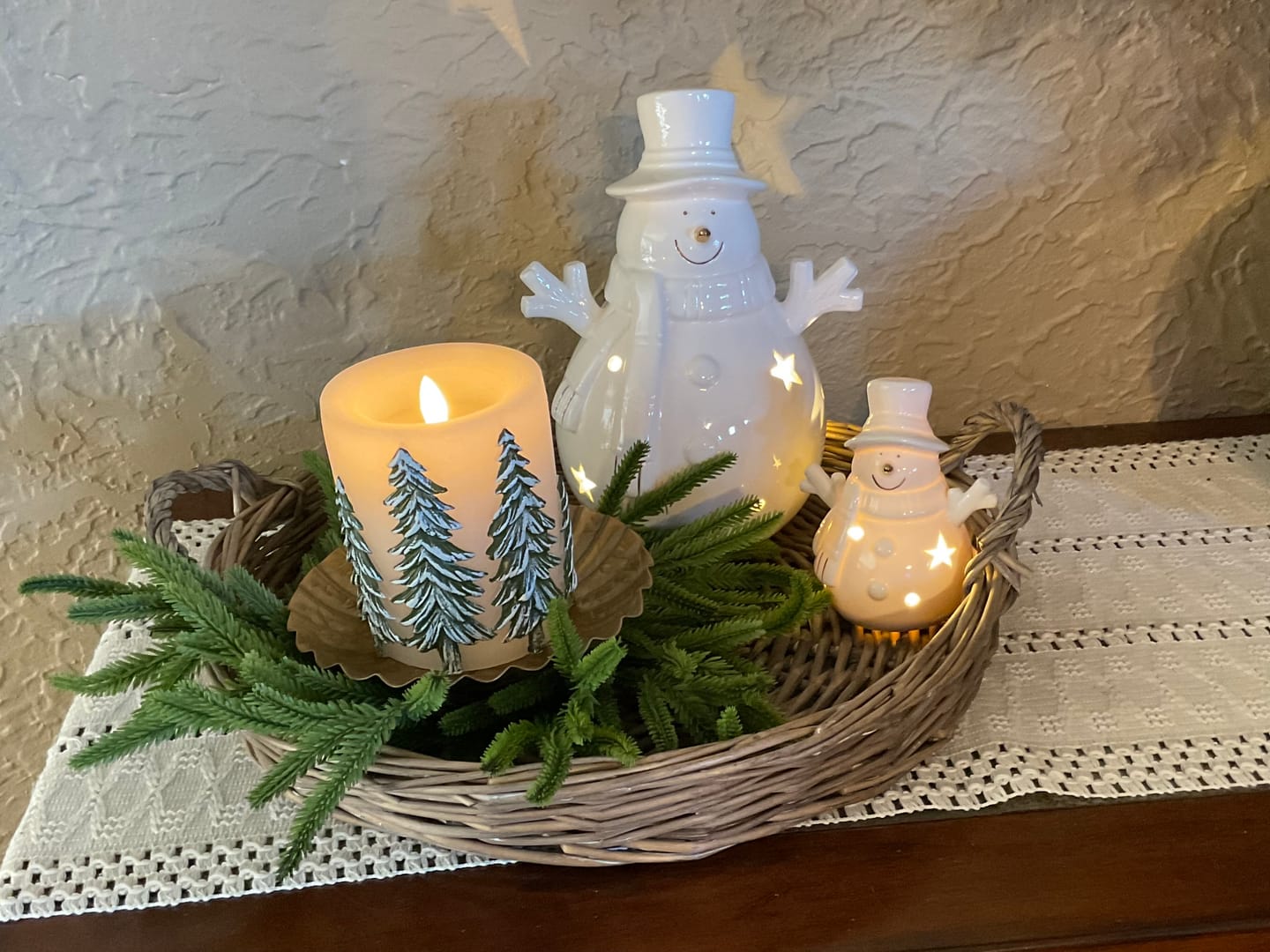 Customer photo review of LED Ceramic Snowman Accent