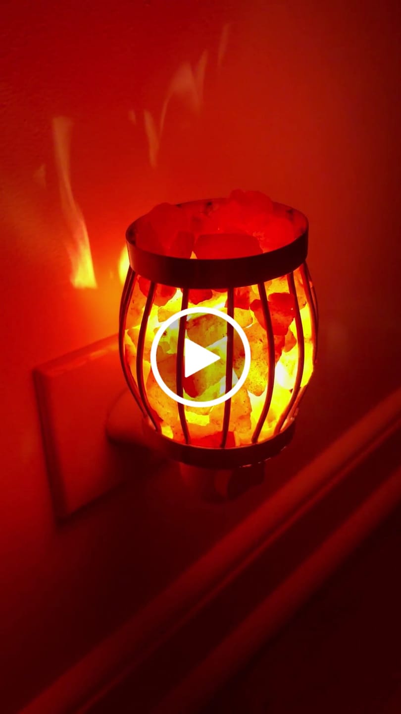 Customer video review of Stainless Steel Basket w/ Salt Rocks- Night Light