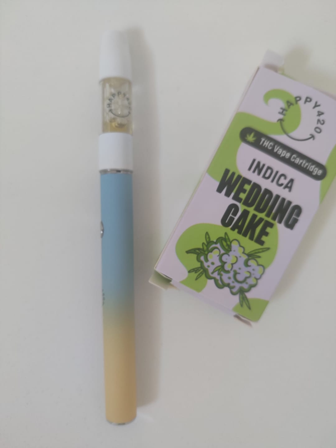 Customer photo review of THC Vape 1ml Postless Cartridge – Wedding Cake