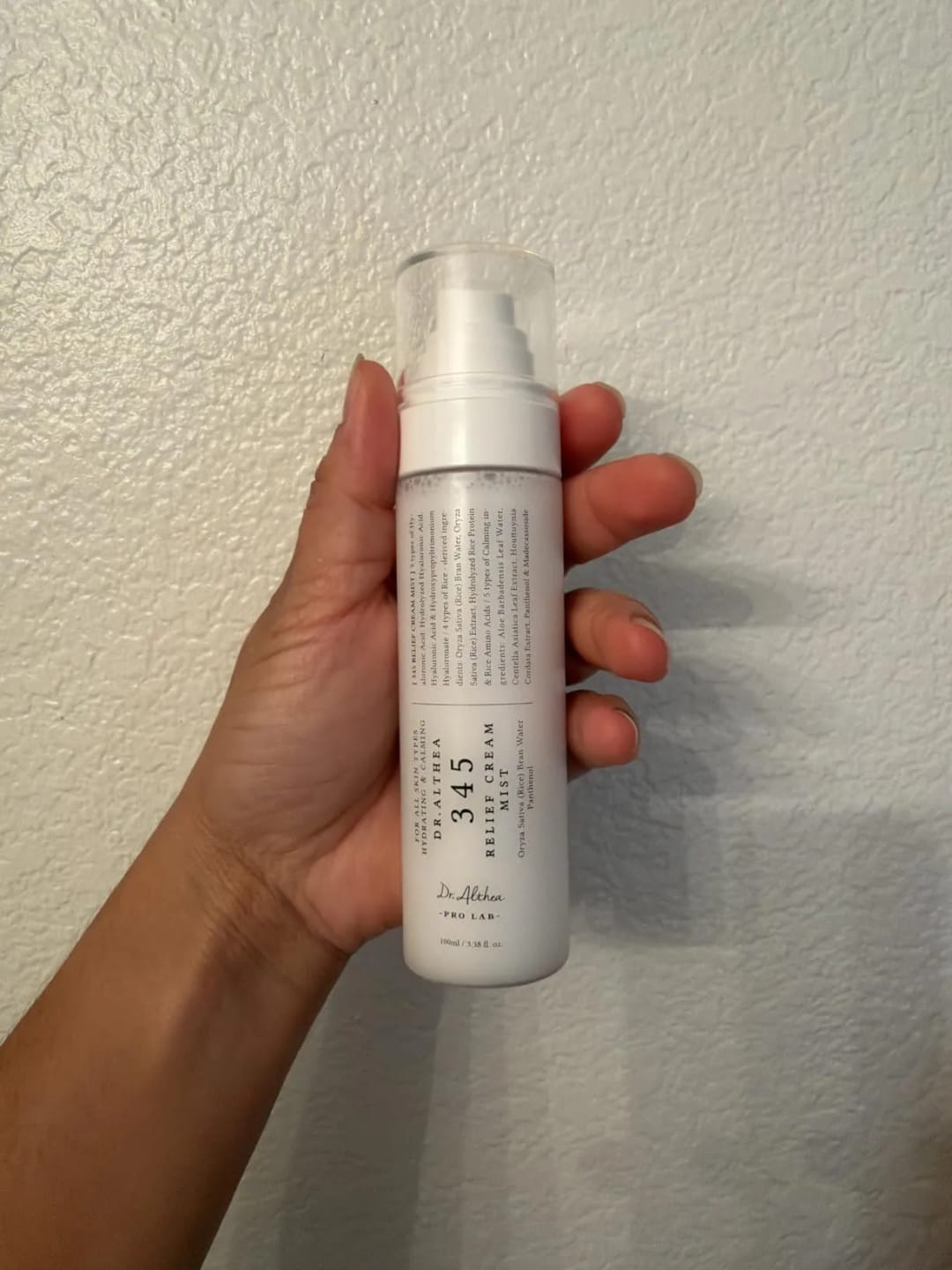 Customer photo review of Nomierinošs un atjaunojošs krēma mists Dr. Althea 345 Relief Cream Mist