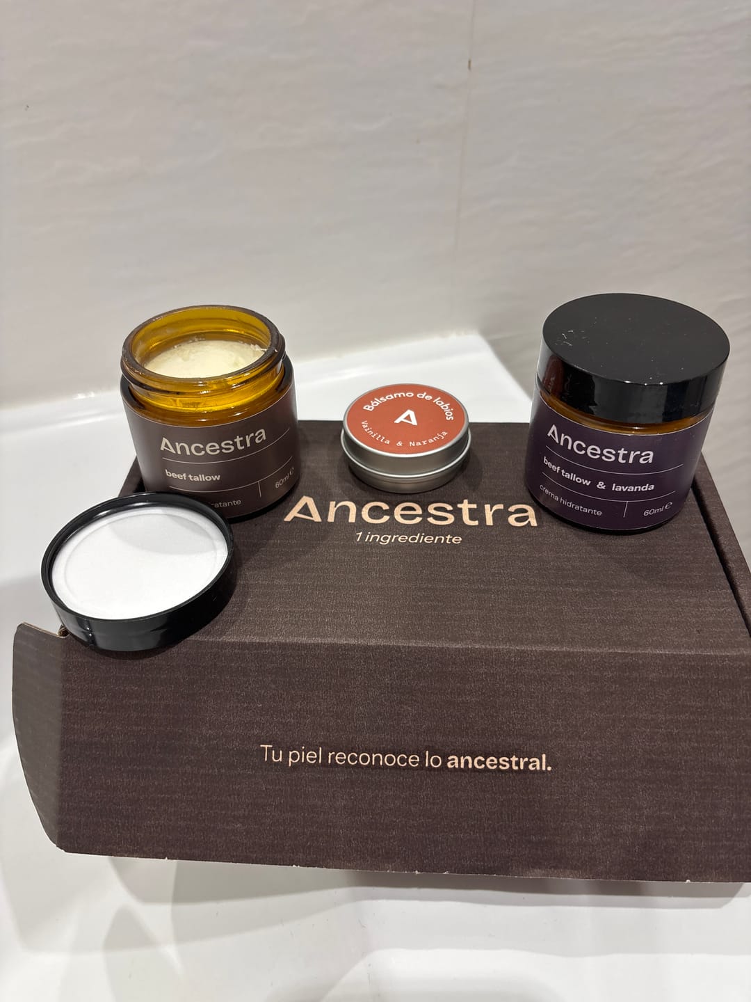 Customer photo review of Crema hidratante lavanda