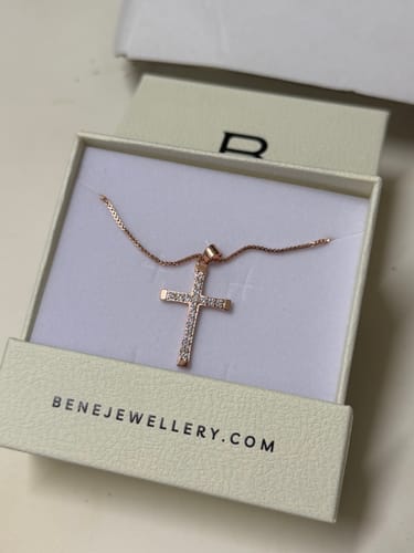 Customer photo review of Leona Cross Necklace