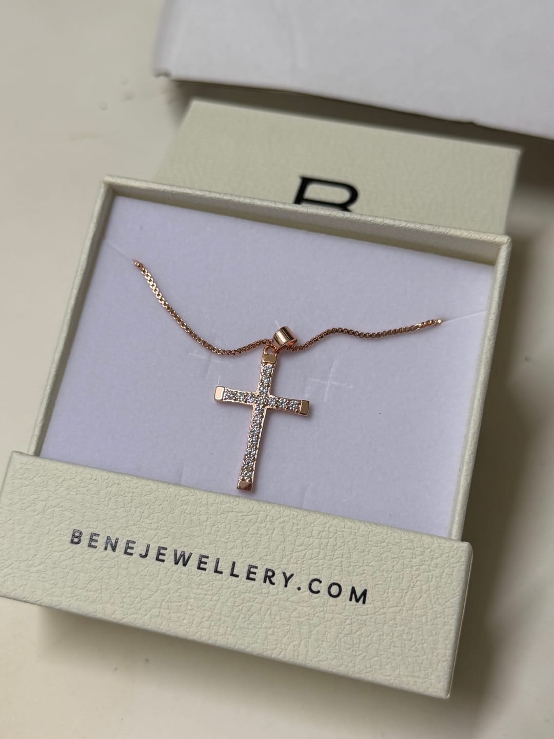 Customer photo review of Leona Cross Necklace