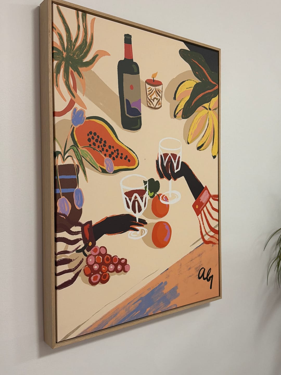 Customer photo review of Cheers To You by Arty Guava | Framed Canvas Wall Art