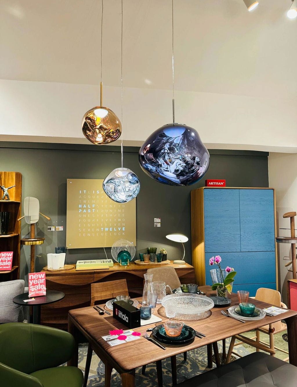 Customer photo review of Glass Pendant Light, Hot-Blown Molten Form, Adjustable 150 cm Cord