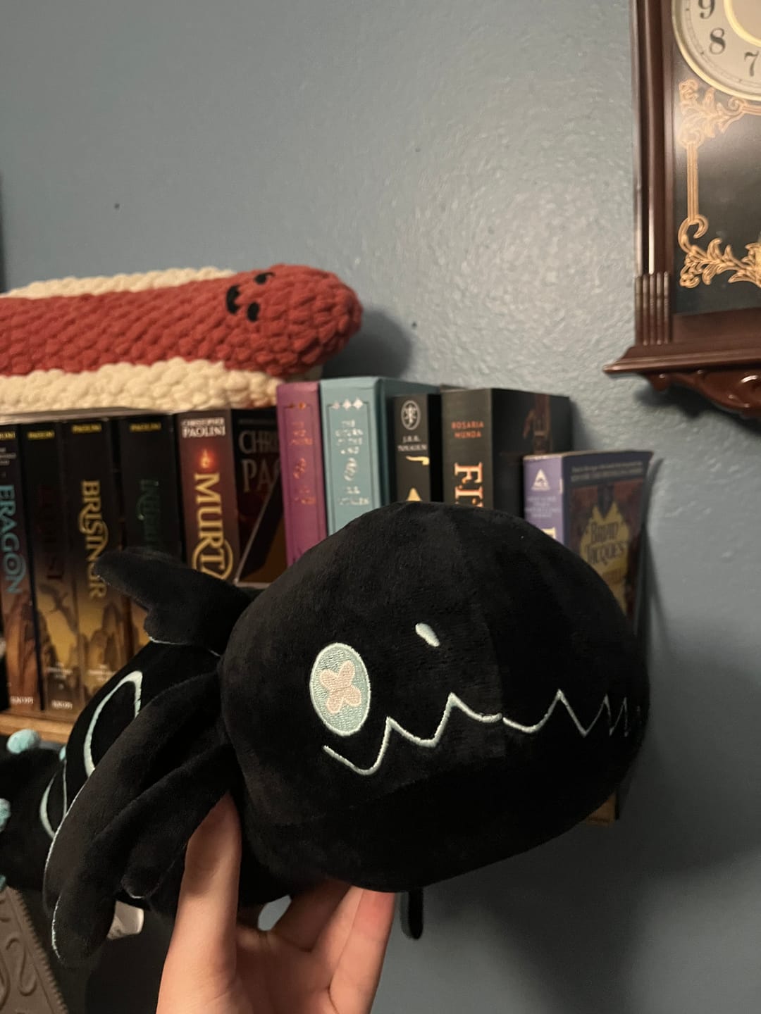 Customer photo review of Rain World - Glowing Cyan Lizard Plush