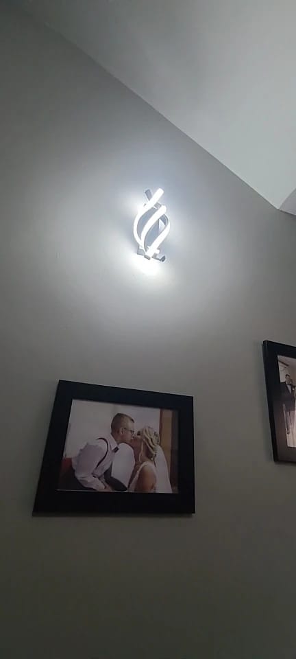 Customer photo review of Curved Spiral Wall Lamp
