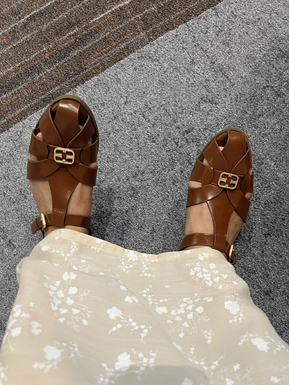 Customer photo review of Chantal Fisherman Sandals In Tan