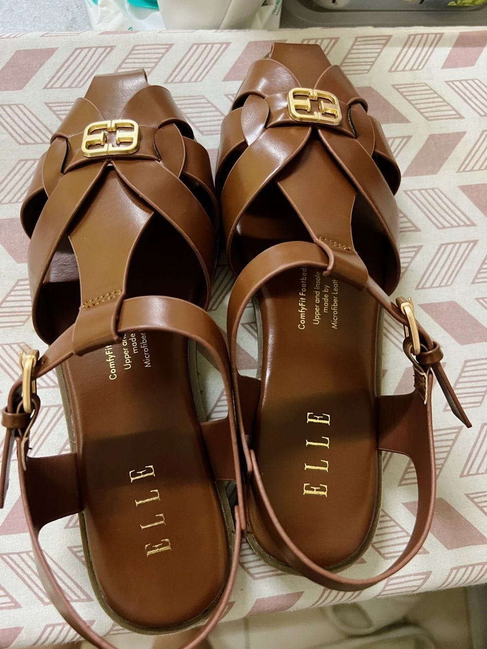 Customer photo review of Chantal Fisherman Sandals In Tan
