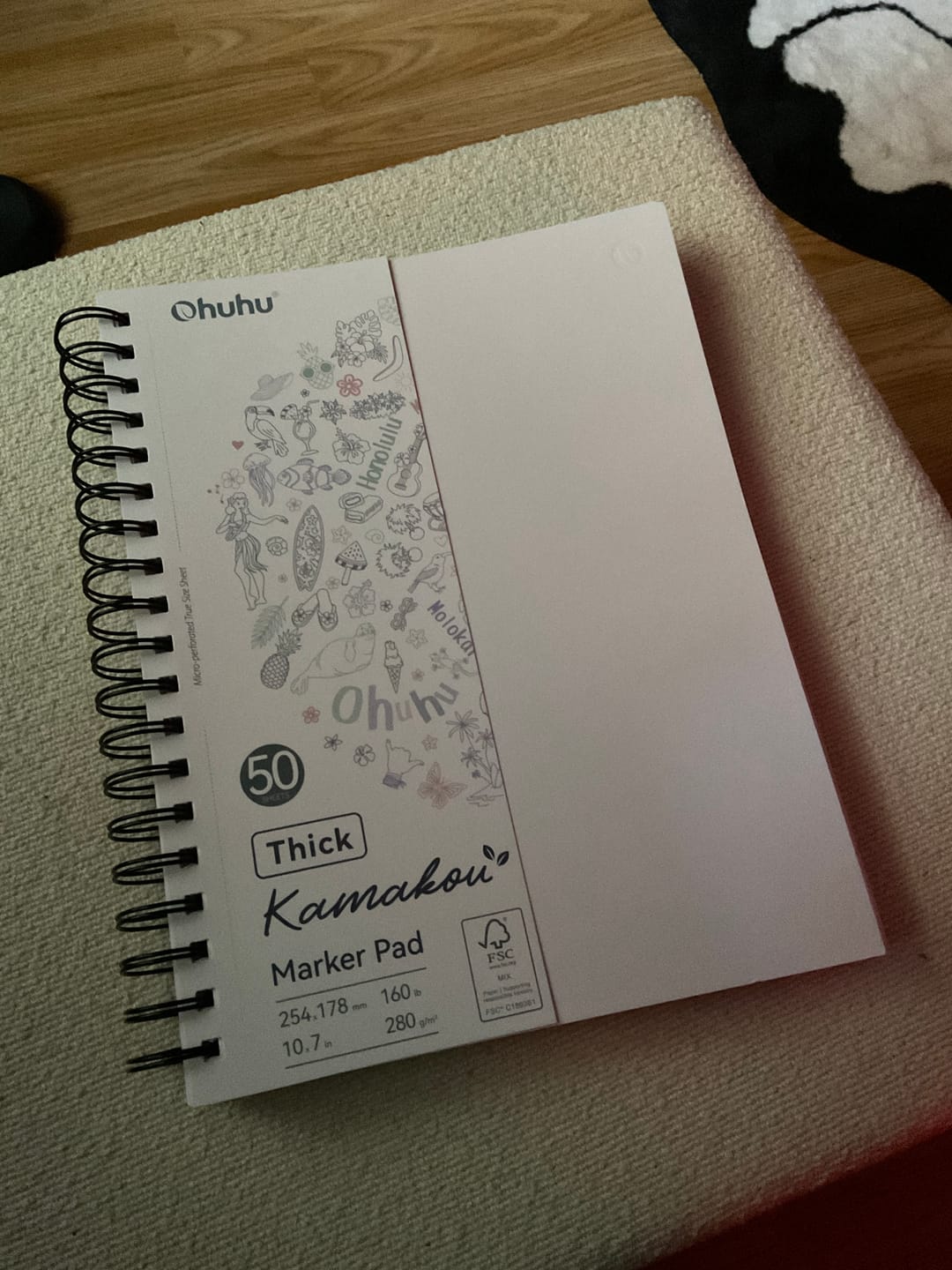Customer photo review of Ohuhu Heavyweight Bleedproof Double-Sided Marker Pad, Spiral-Bound - Kamakou
