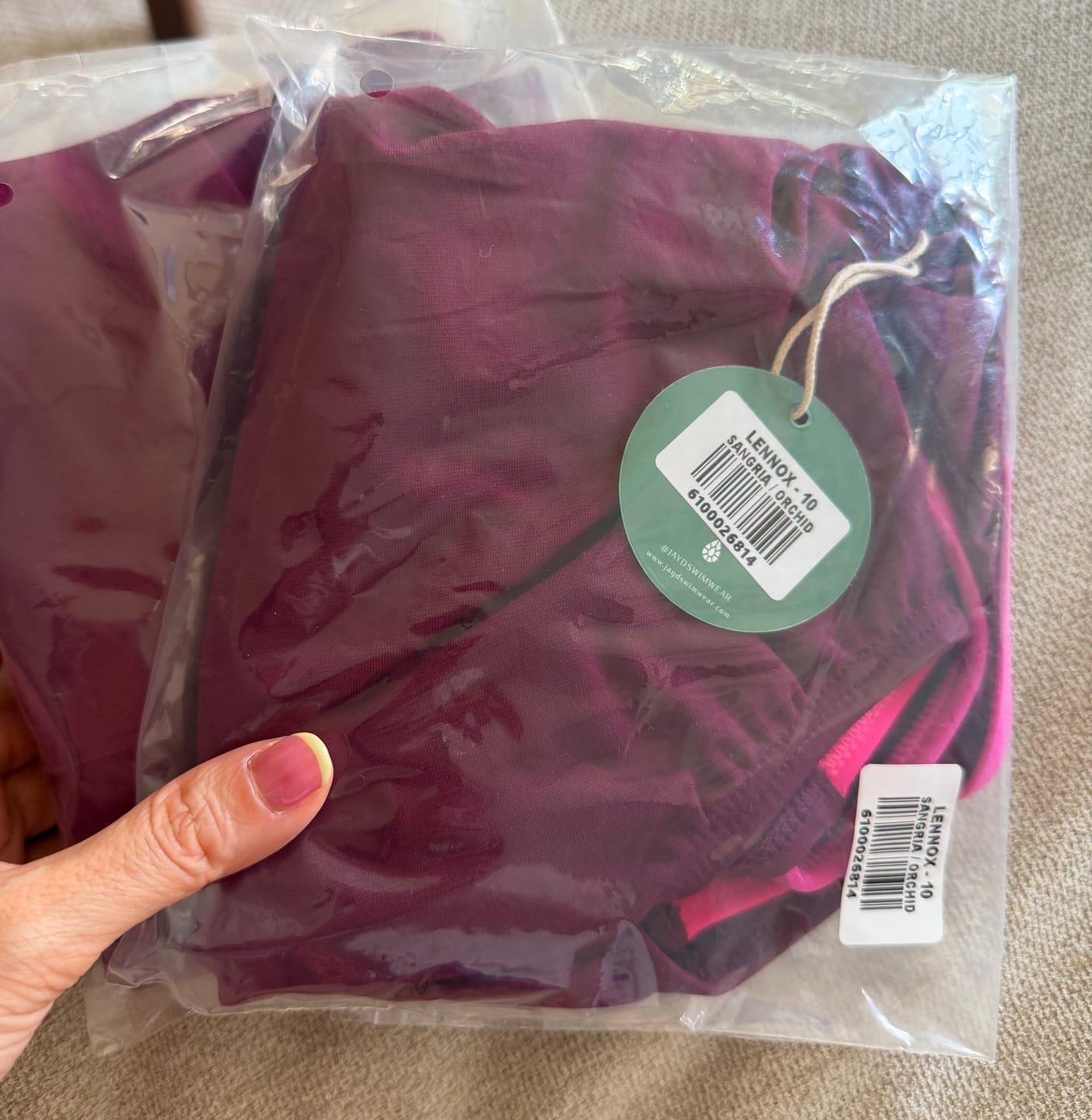 Customer photo review of LENNOX ONE PIECE - Sangria|Orchid
