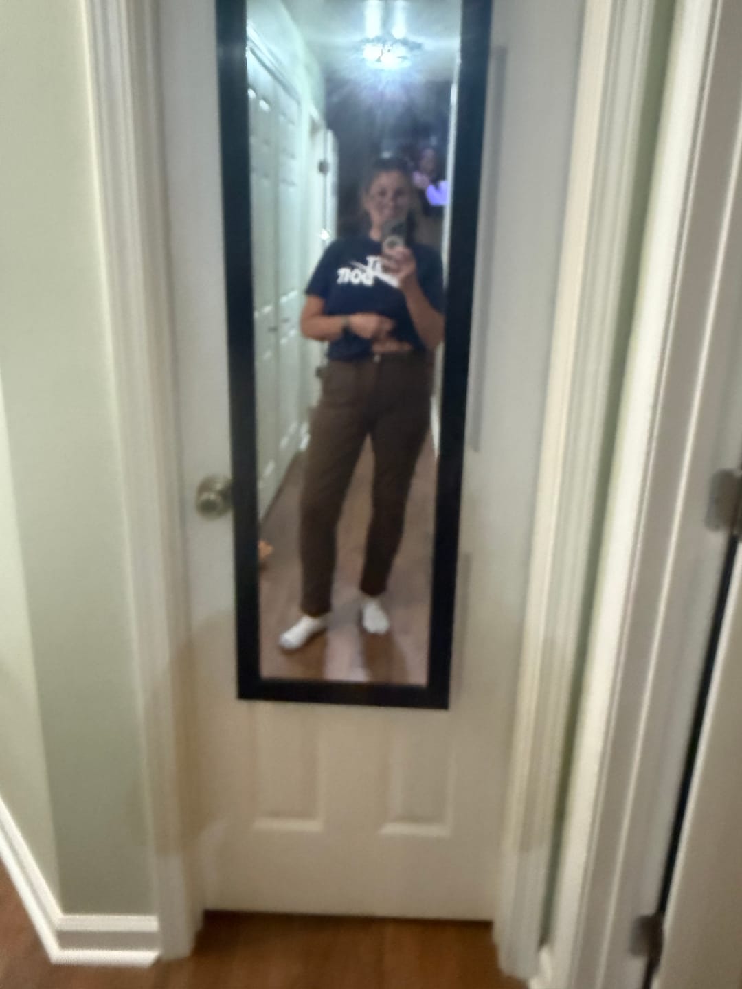 Customer photo review of Judy Blue High Waist Mahogany Brown Aurora Weekender Jeans