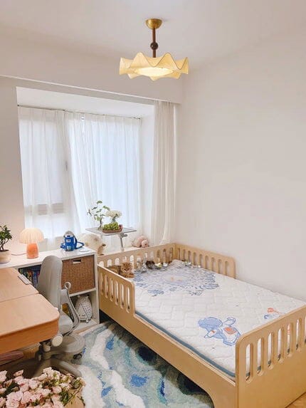 Customer photo review of Ceiling Light, Floral Shade, Walnut and Gold Frame, Integrated LED