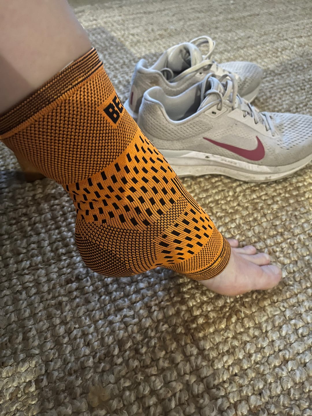 Customer photo review of Bamboo Ankle Support For Achilles Tendon And Ankle Sprains