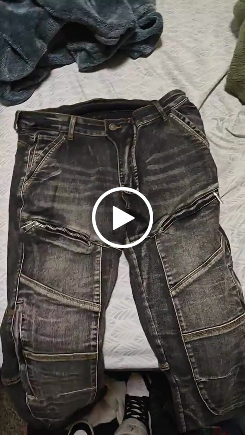 Customer video review of Motorcycle Riding Jeans Kevlar Motorbike Racing Pants with Removable Armored