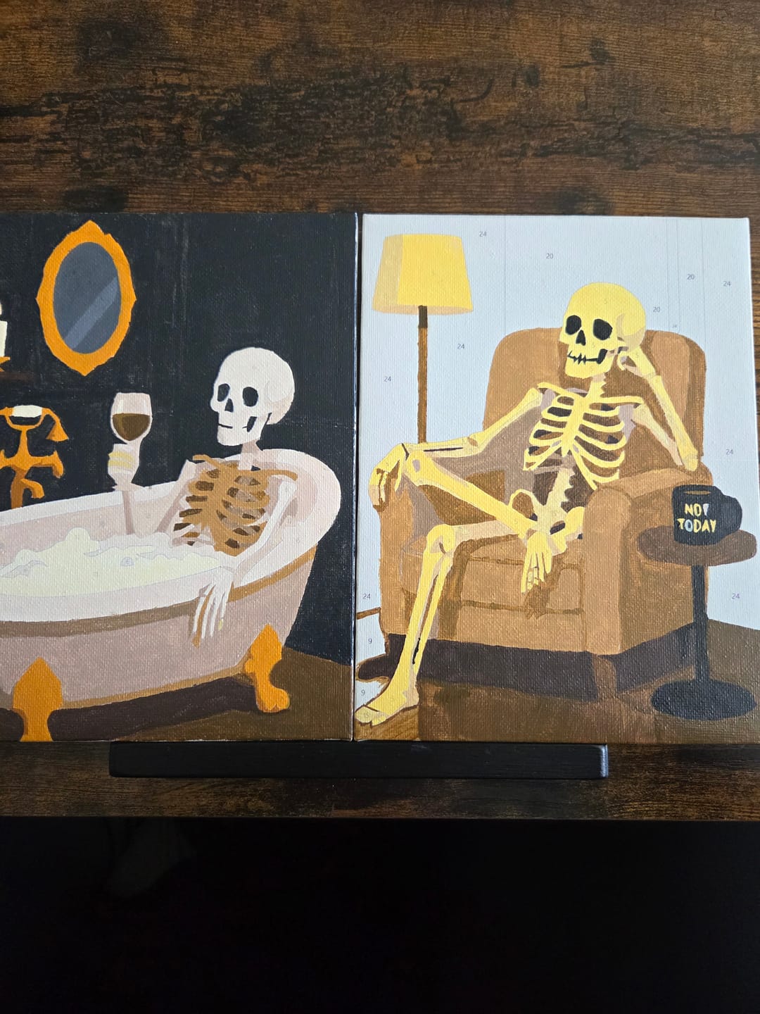 Customer photo review of 6 Mini Paintings - Soaking My Bones Set