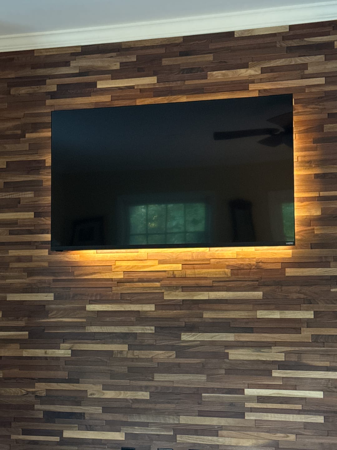 Customer photo review of Natural Walnut 3D Stacked Panels