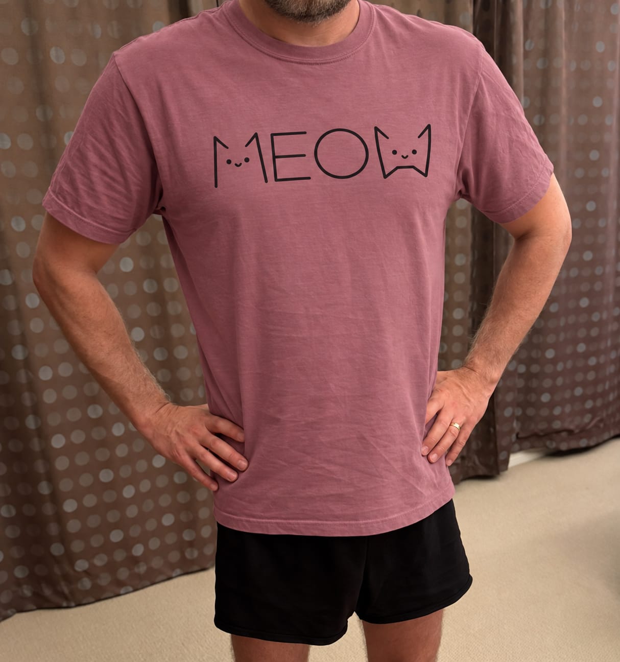 Customer photo review of Meow Cat Graphic T-Shirt