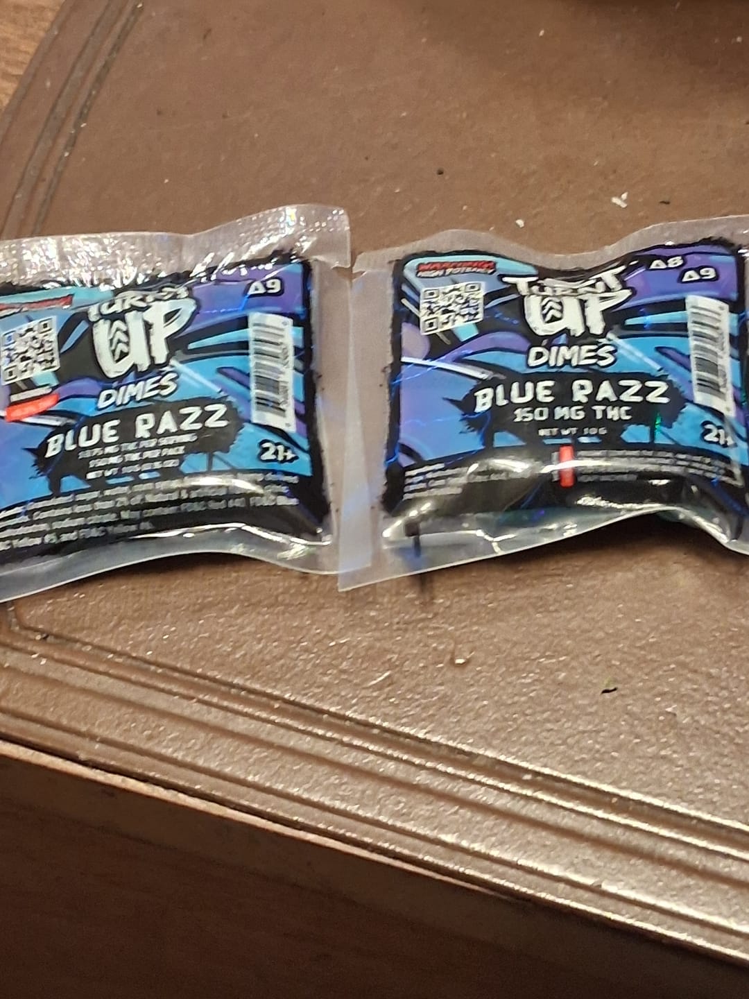 Customer photo review of Dime Gummy - Blue Razz