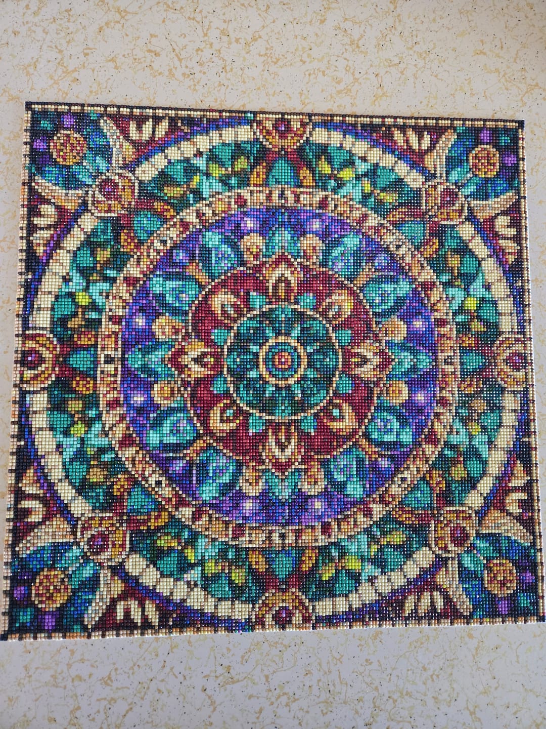 Customer photo review of Celestial Harmony: Stained Glass Mandala Art