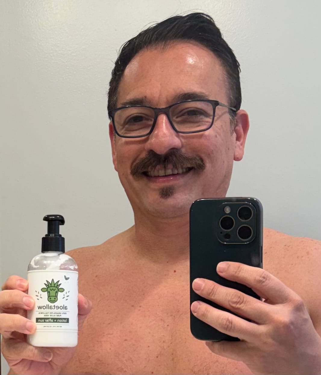 Customer photo review of Tallow + Aloe Face & Body Lotion | 8 Clean Ingredients