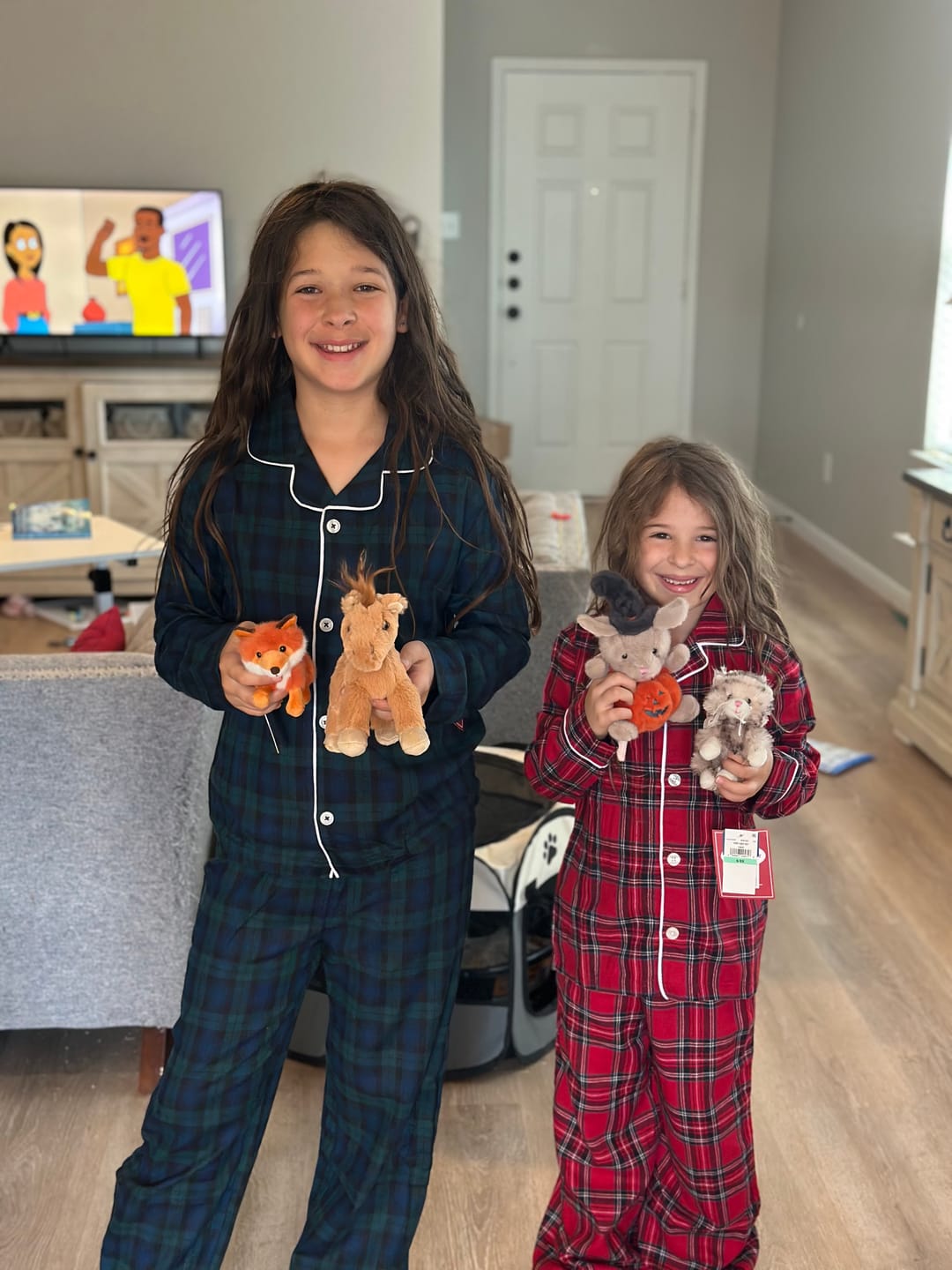 Customer photo review of Unisex Toddler & Kids Red Tartan Pajama Set