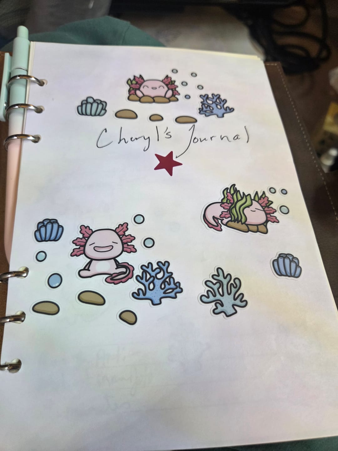Customer photo review of Squiggly Swimming Friends Planner Stickers