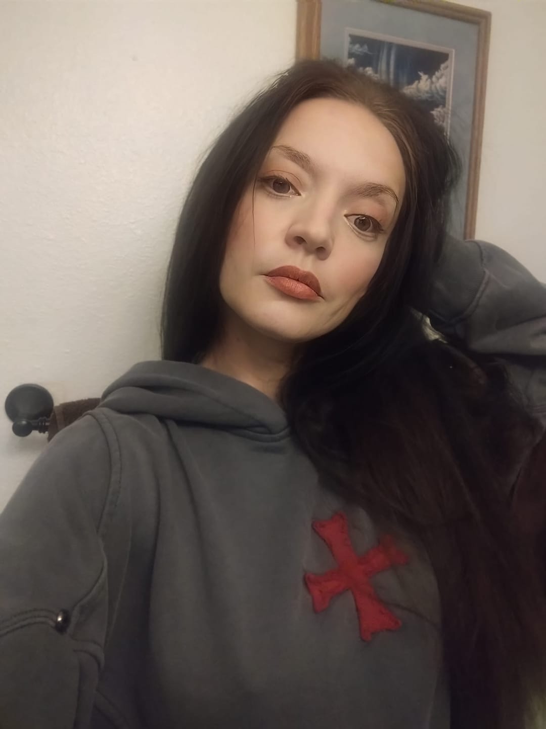 Customer photo review of Crusader Armor Hoodie - Gray