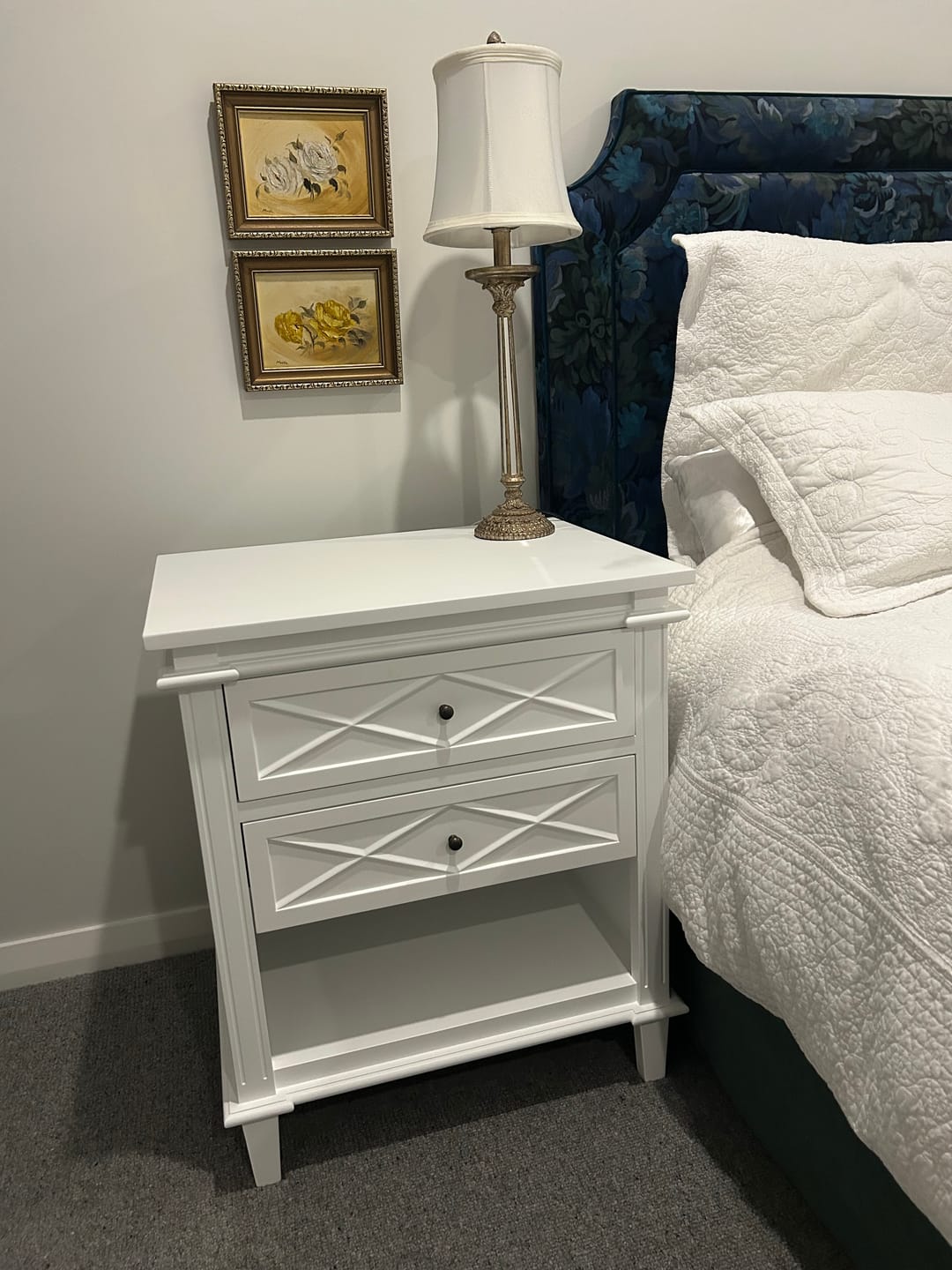 Customer photo review of Ascot Medium Bedside Table