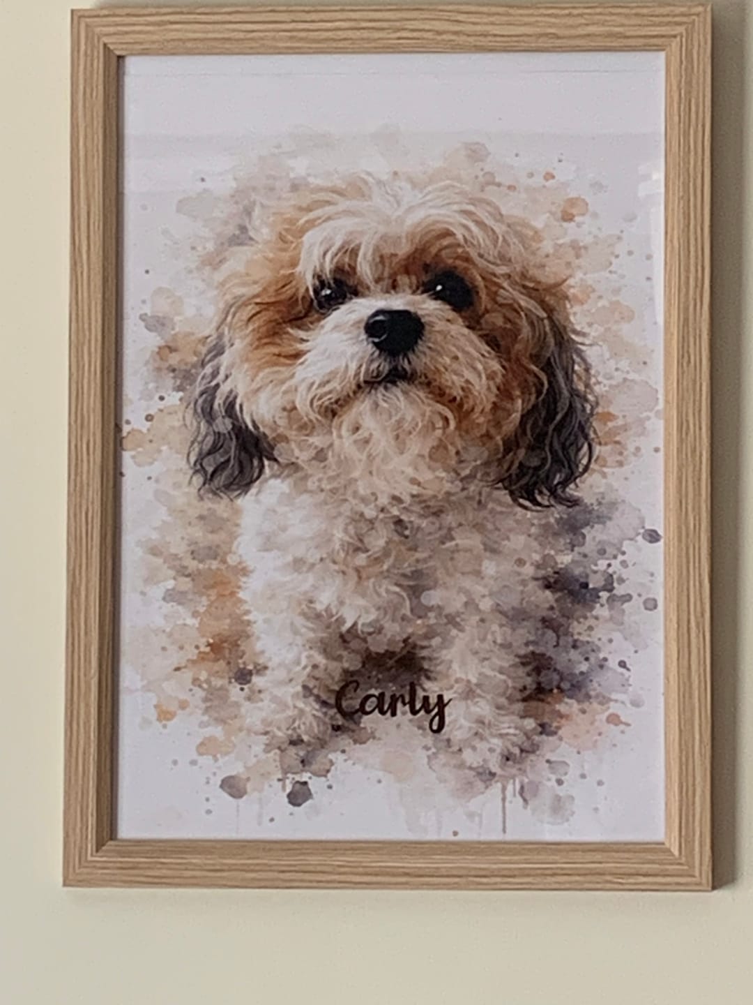 Customer photo review of Personalised Poster - Watercolour Realistic Portrait