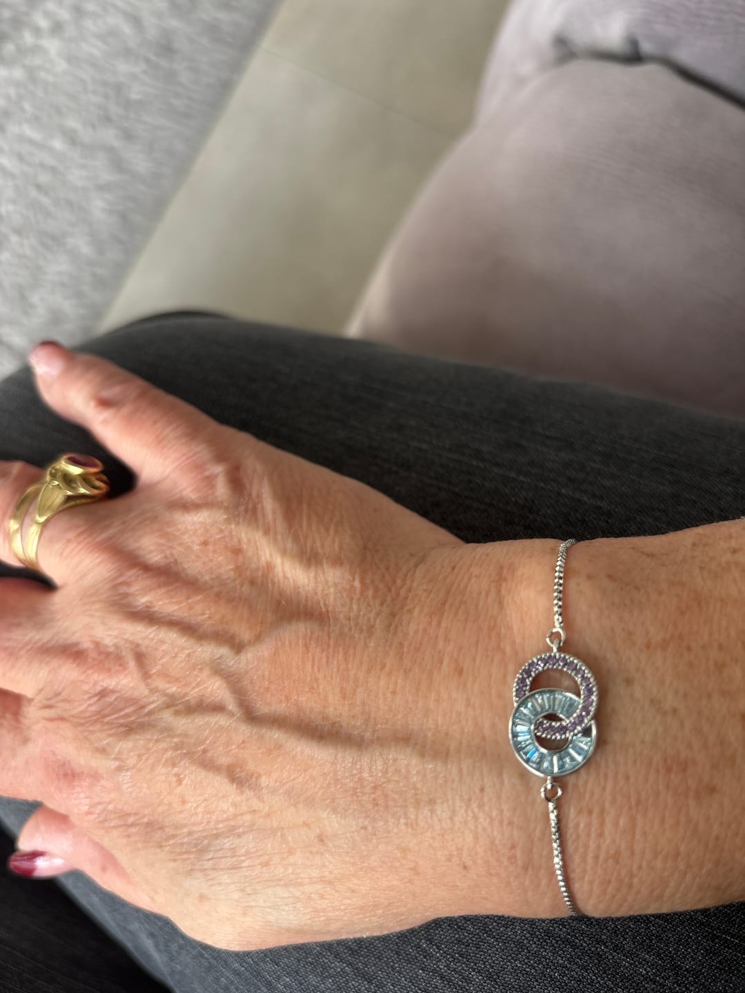 Customer photo review of Bracelet Personnalisé Duo Pierres