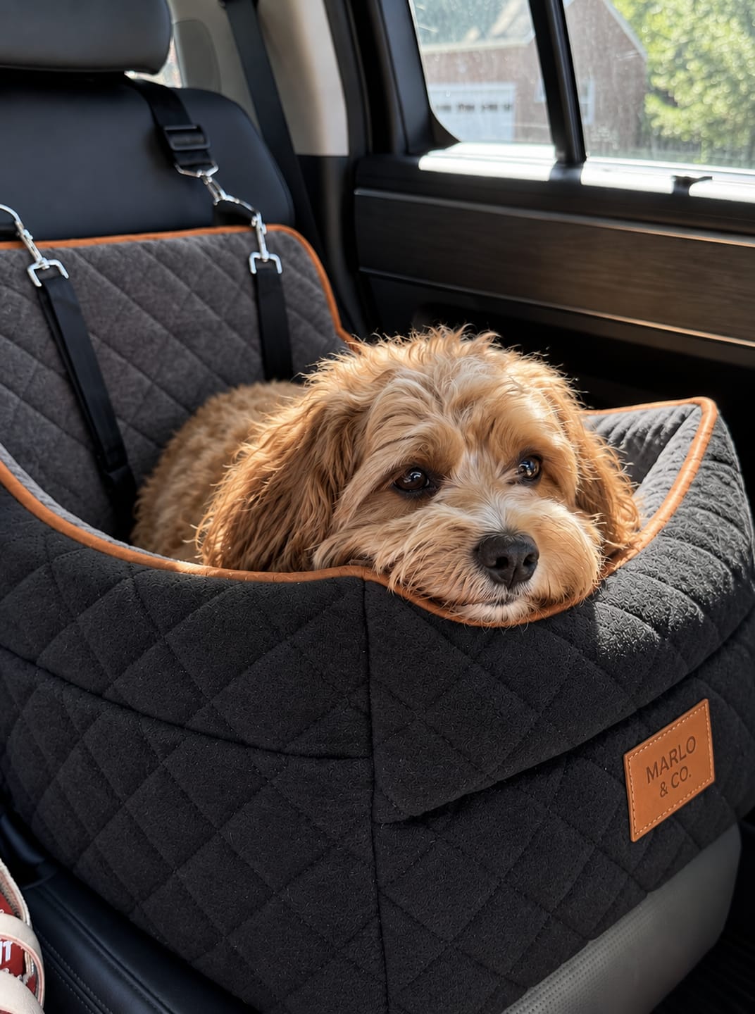 Customer photo review of Marlo&Co™ Plush Front Dog Car Seat