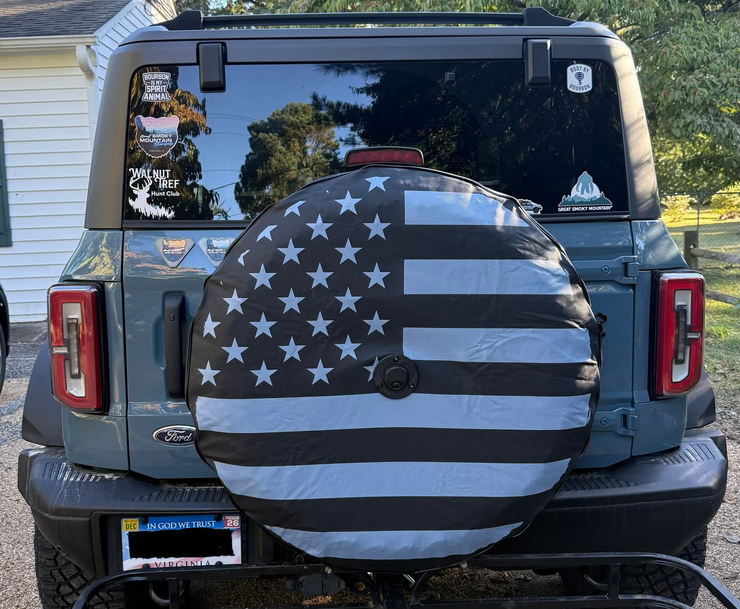 Customer photo review of American Flag Tire Cover