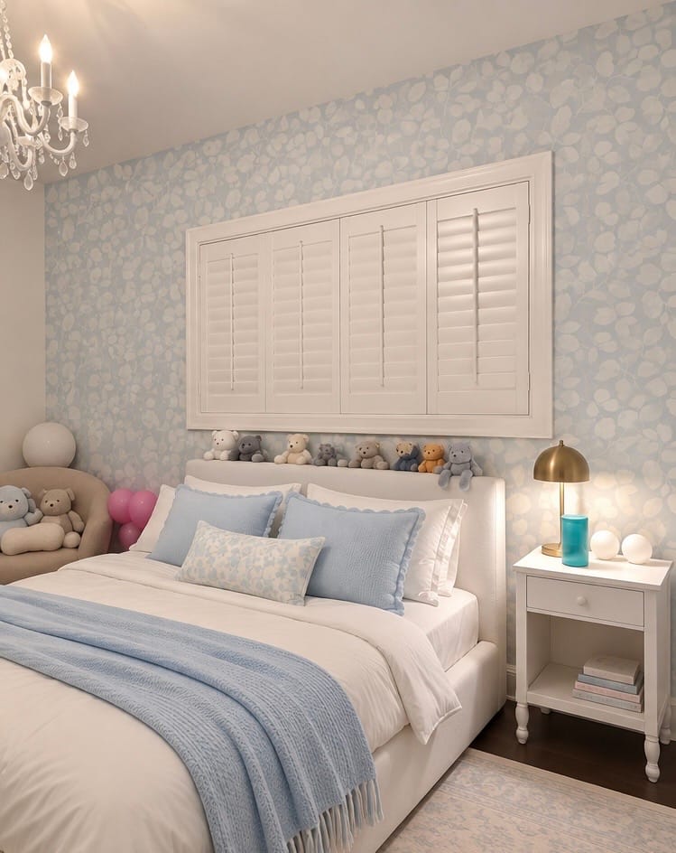 Customer photo review of Hamptons Luxe Stripe in Light Blue Wallpaper