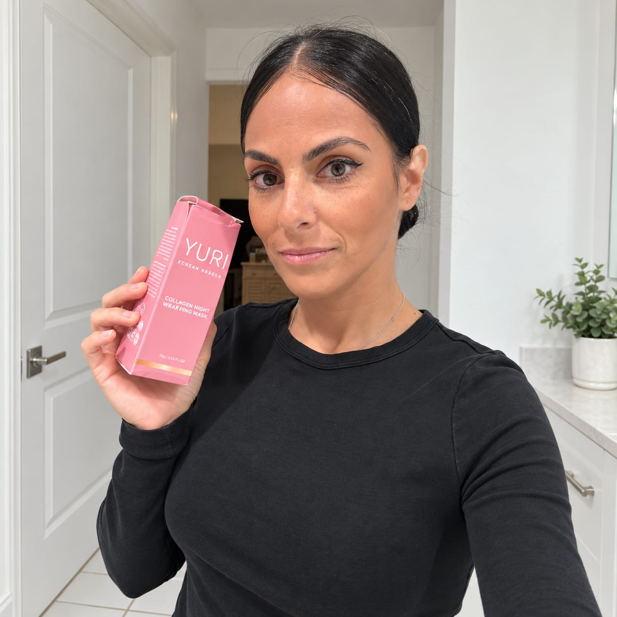 Customer photo review of Collagen Night Wrapping Mask