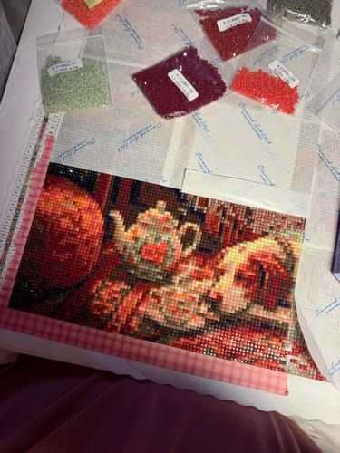 Customer photo review of Custom AI Diamond Painting Kit