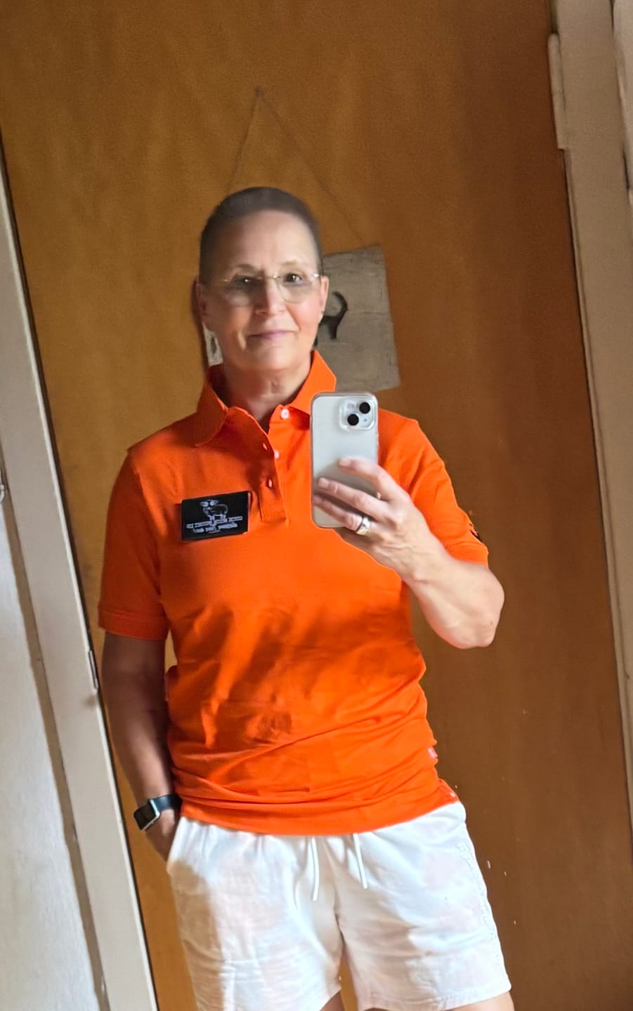 Customer photo review of Klettwatt Patch · Herren Premium Polo Shirt