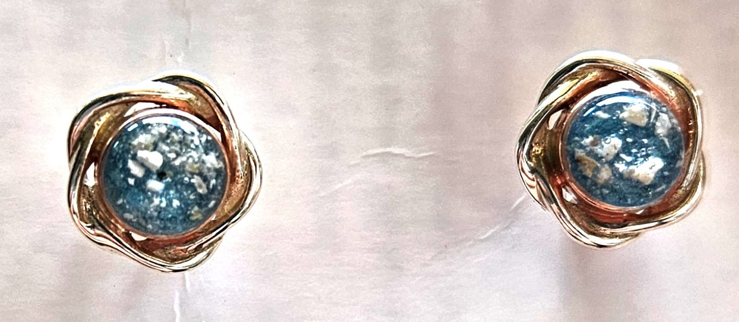 Customer photo review of Stud Earrings with 14K Rose Gold