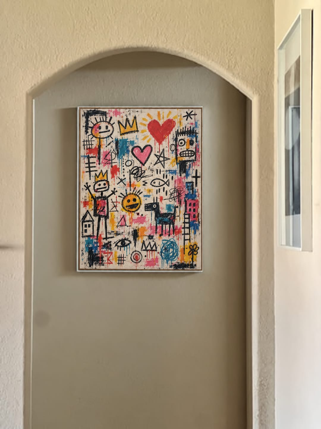 Customer photo review of Hearts Crowns and Playful Scribbles Wall Art