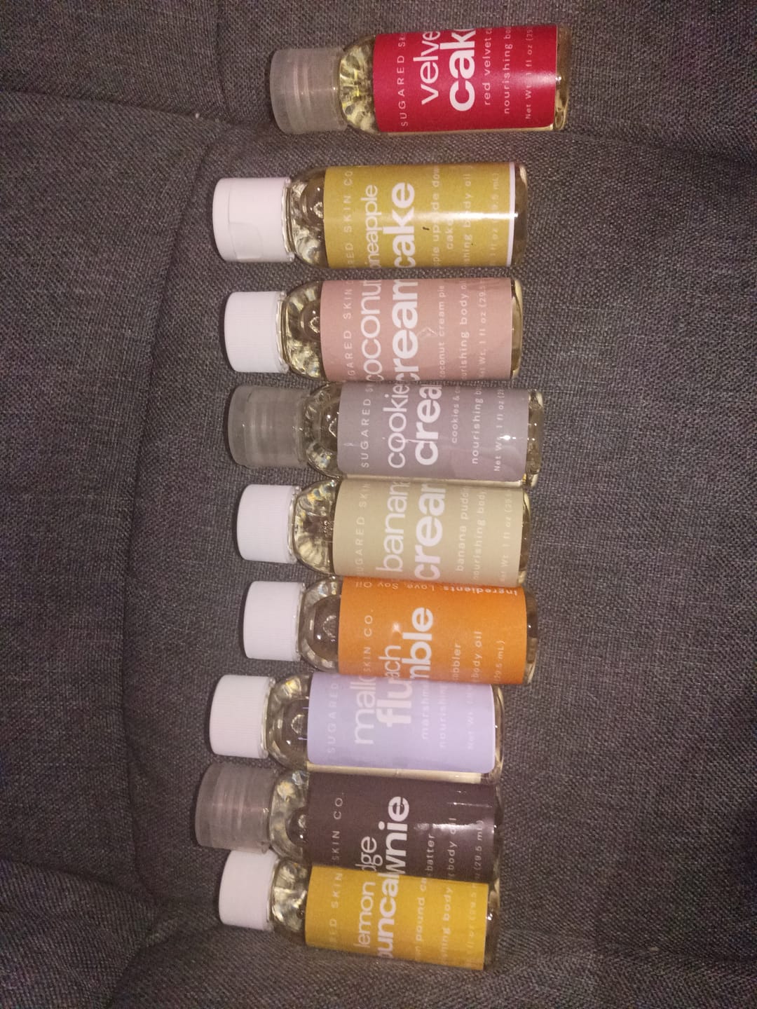 Customer photo review of Build Your Own Dessert-Inspired Body Oil Sample Set — Pick Any 10
