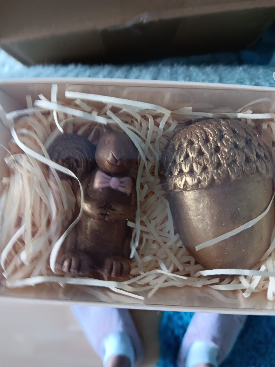 Customer photo review of Golden Chocolate Squirrel And Acorn