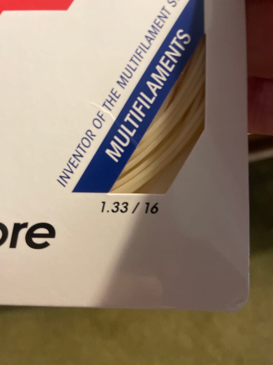 Customer photo review of CORDAGE TECNIFIBRE TRIAX (12m)
