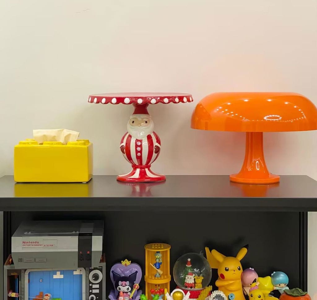 Customer photo review of Table Lamp, Mushroom-Shaped Polycarbonate Body, Plug In, 32 cm