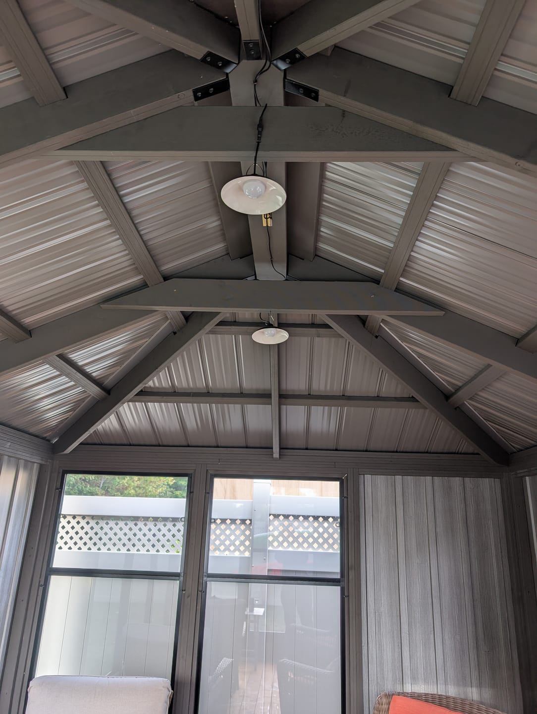 Customer photo review of BigM Dual Headed 32 LED Bright Solar Lamp for Gazebo, shades, Trailers
