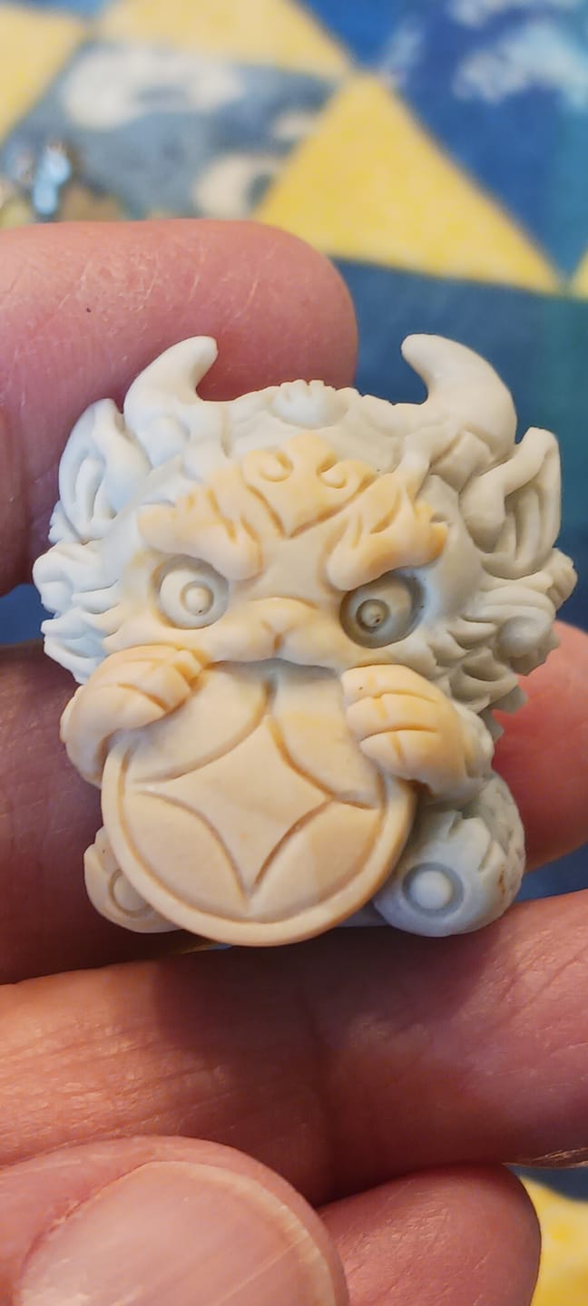 Customer photo review of Natural Crystal Carving Alashan Agate Wealth Beast